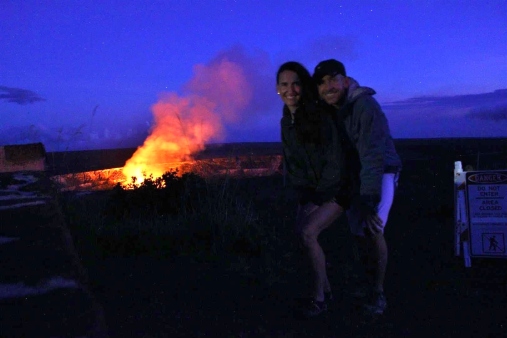 Hawaii Volcano National Park Night Glow
